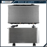 Aluminum Radiator & AC Condenser Cooling Kit For 2010-2014 Acura TSX 6B93BC-57