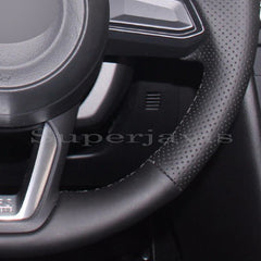 Custom Black PU Leather Steering Wheel Stitch on Cover For Mazda 3 Axela 2017-18