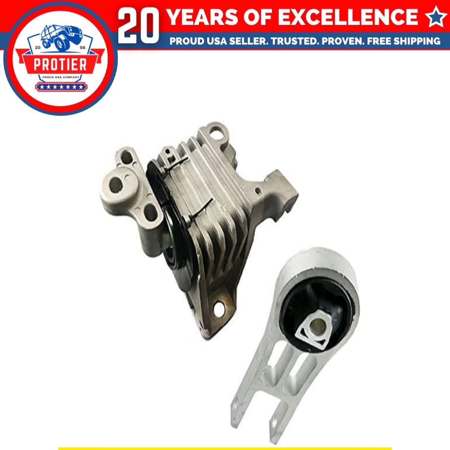 Fits 2015-2017 Chrysler 200 3.6L/2014-2019 Jeep Cherokee 3.2L Motor Mount Set 6B93BC-57