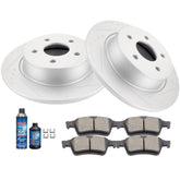 Rear Brake Disc Rotors and Ceramic Pads For Ford Transit C-Max 2014-2018 Slotted 6B93BC-57
