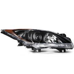 Pair Kit Headlights Assembly For 2010-2013 Mazda 3 Sport 2.0L 2.5L Black Amber 6B93BC-57