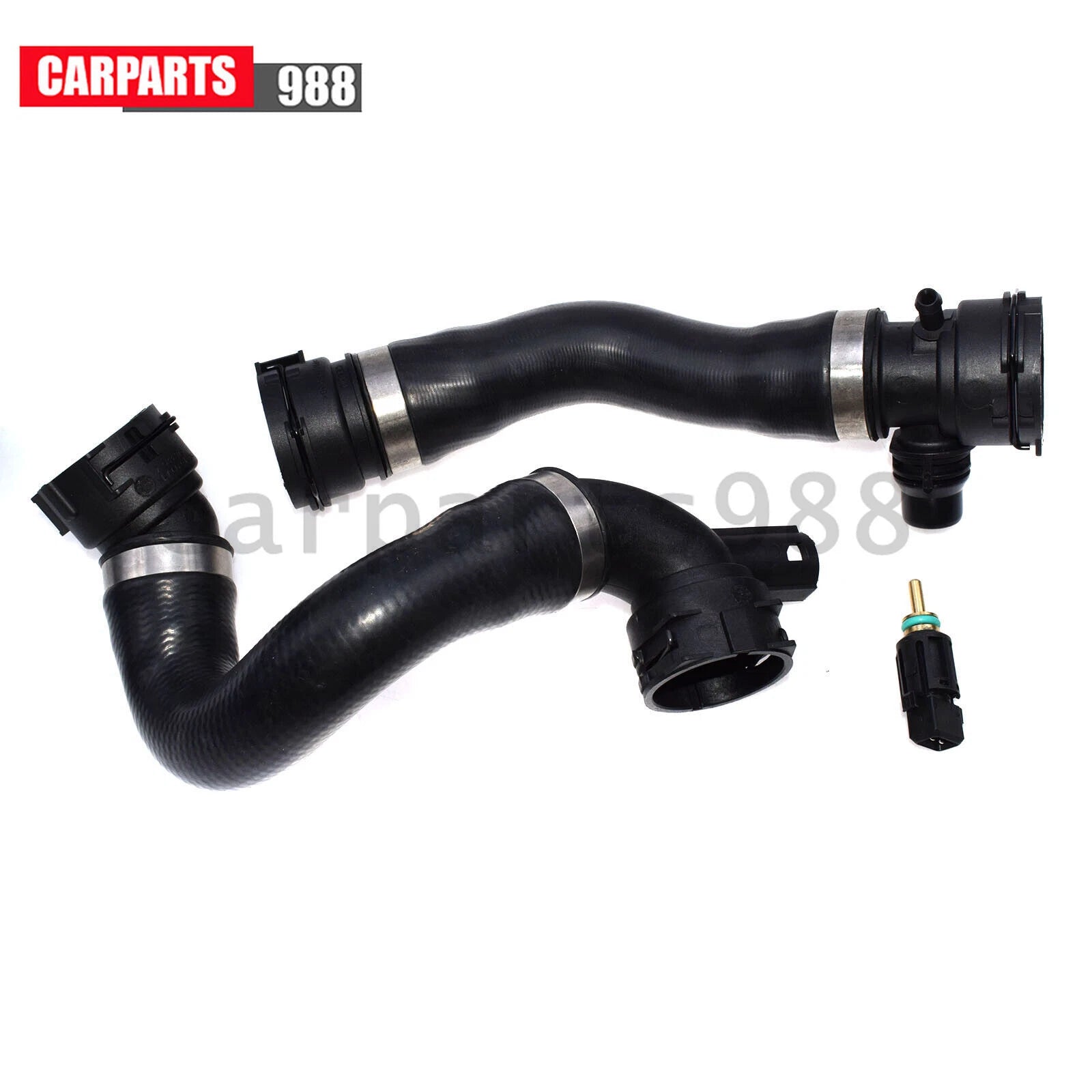 Upper + Lower Radiator Hose & Sensor For BMW 128i 325i 325xi 328i 17127531581 6B93BC-57