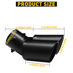 AUXITO Car Rear Exhaust Pipe Tail Muffler Tip Auto Accessories Replace Black EOA 6B93BC-57