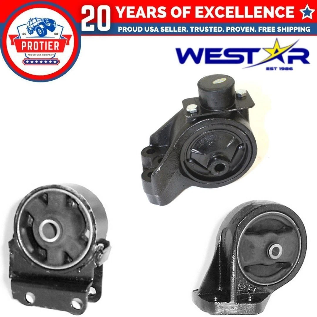 Front & Rear Engine Motor Mount Set Compatible for 2002-2005 Hyundai Sonata 6B93BC-57