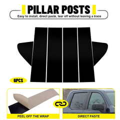 6Pcs Black Pillar Posts For 2019-2024 Chevrolet Silverado 1500 GMC Sierra 1500 A 6B93BC-57