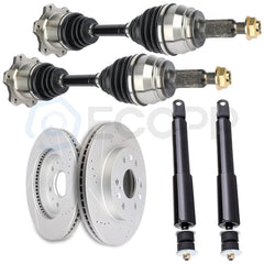 Front CV Axle + Brake Rotors + Struts for Chevrolet Silverado 1500 6.0L 2003-06 6B93BC-57