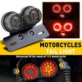 Smoke Motorcycle LED Dual Light Tail Turn Signal Brake Plate License Lights ATV 6B93BC-57