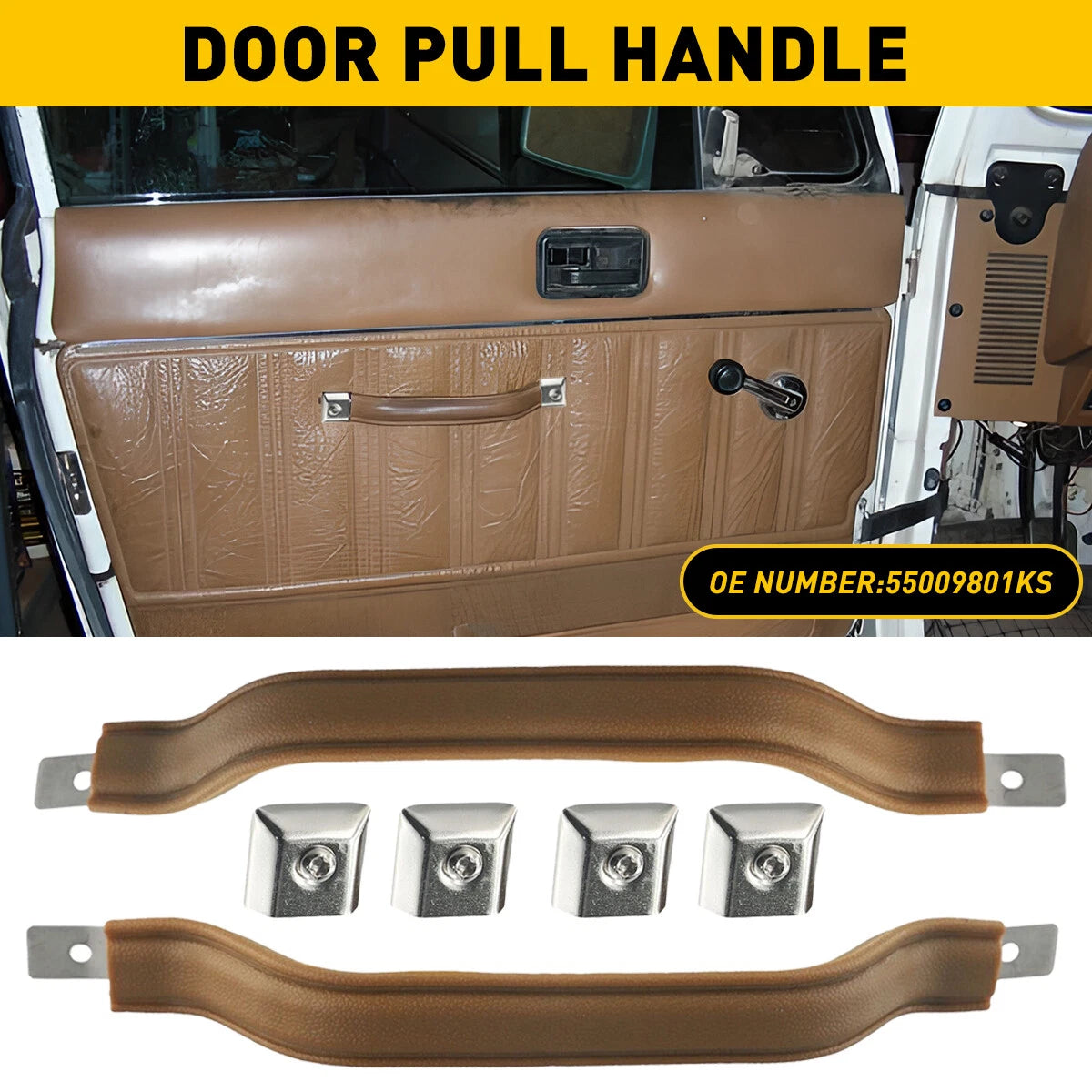 1Pair Crown Spice Interior Door Pull Strap Handle Set FOR 87-1995 JEEP YJ US 6B93BC-57