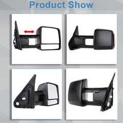 Left + Right Tow Mirrors for 07-17 Toyota Tundra Power Heated LED Turn Signal 6B93BC-57
