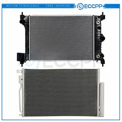Aluminum Radiator & AC Condenser Cooling Kit For 2013-2018 Chevrolet Sonic