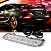 For 2013-2015 Honda Civic Sedan White Lens LED Rear Bumper Reflector Brake Light 6B93BC-57