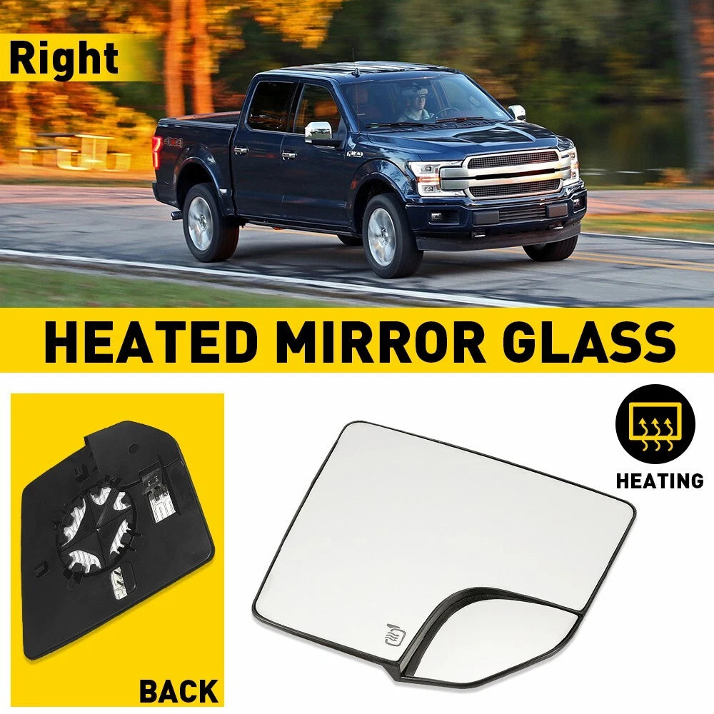 RIGHT PASSENGER SIDE MIRROR GLASS REPLACEMENT FOR 2015-2020 FORD F150 PICKUP EOA 6B93BC-57