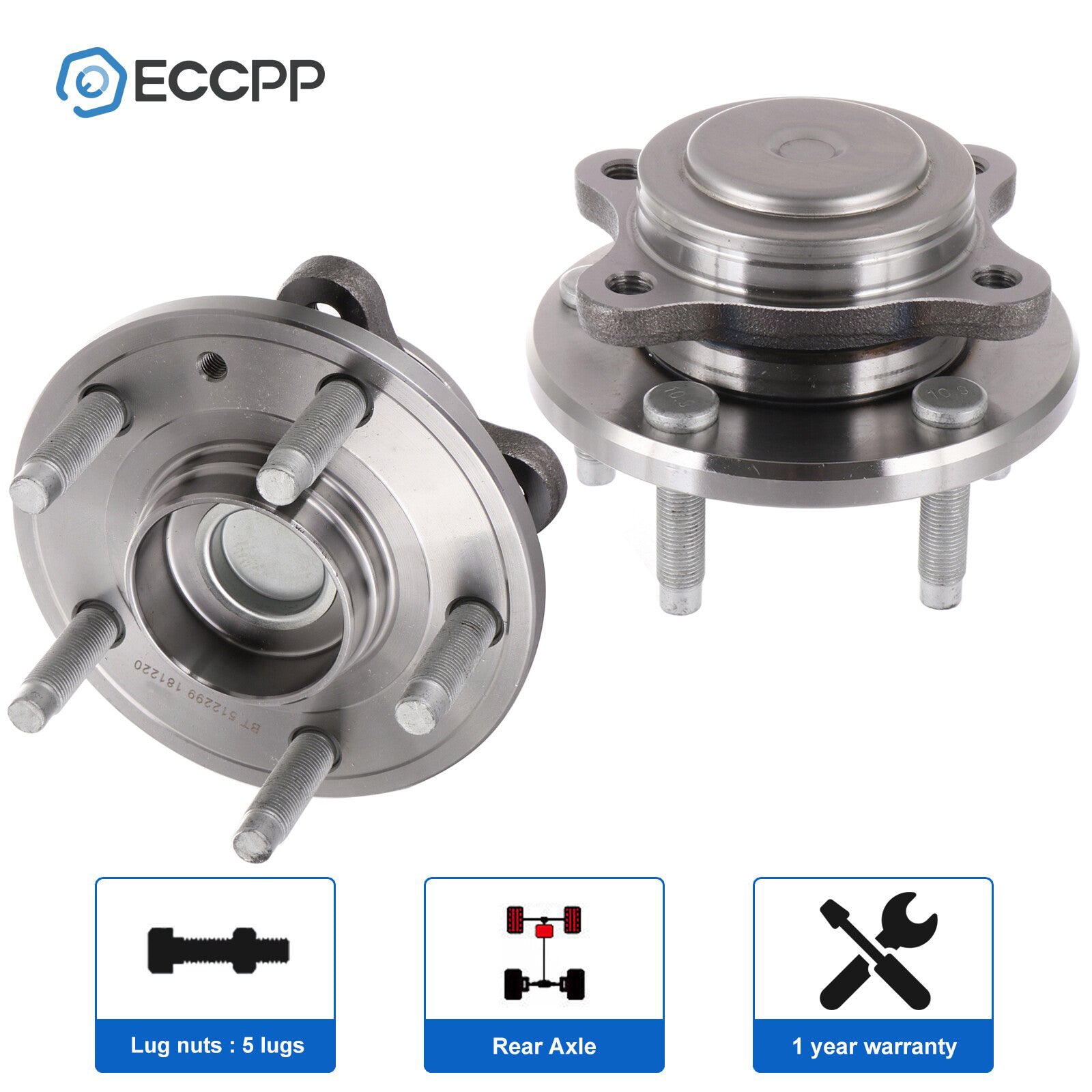 2 Rear Wheel Hub Bearings FWD For Ford Five Hundred Freestyle Taurus X Mercury 6B93BC-57