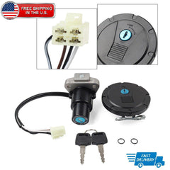 Fit Kawasaki KLR650 2008 - 2018 Igntiton Swtich Fuel Gas Cap Lock Set 2 Keys US