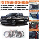 Door Rubber Seal Strips Weather Wind Noise Reduction Kit For Chevrolet Colorado