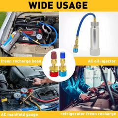 R1234YF Quick Coupler Connector High/Low Adapters Manifold AC Gauge Set Auto 2x 6B93BC-57