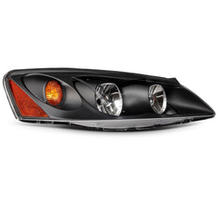 ECCPP Headlights Assembly For Pontiac G6 2.4L 3.5L 2005-2010 Pair Black Amber 6B93BC-57