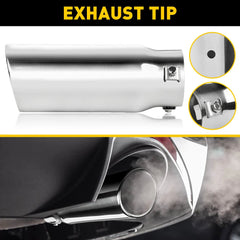 Car Tip Exhaust 2.5'' Inlet 3'' Outlet OD Stainless Steel Muffler Pipe Bolt on 6B93BC-57