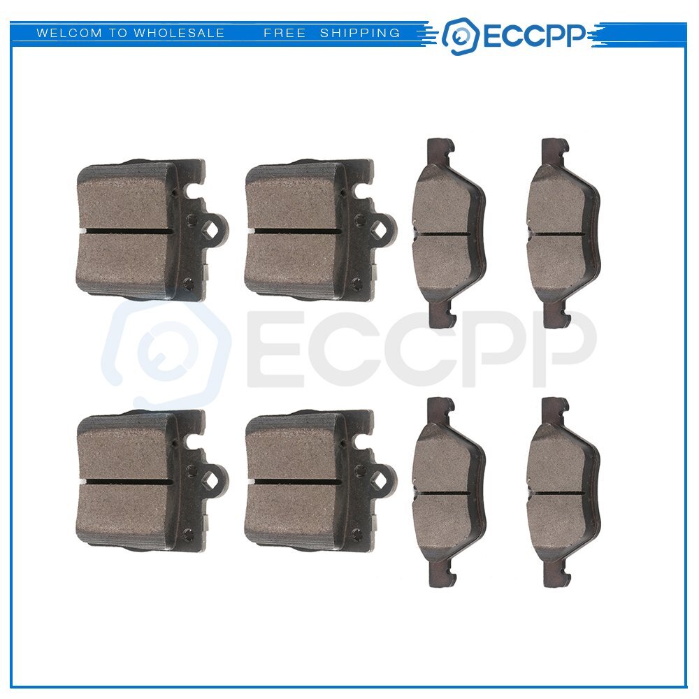 Front and Rear Brake Ceramic Pads For 2000-2003 Mercedes-Benz CLK320 Performance 6B93BC-57