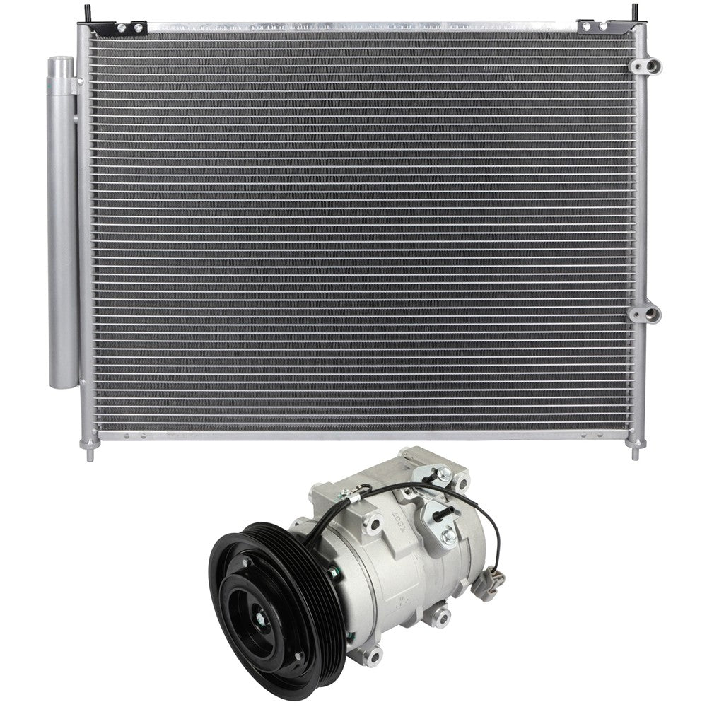 AC Condenser & AC Compressor Cooling Kit For 2006-2008 Honda Ridgeline 6B93BC-57
