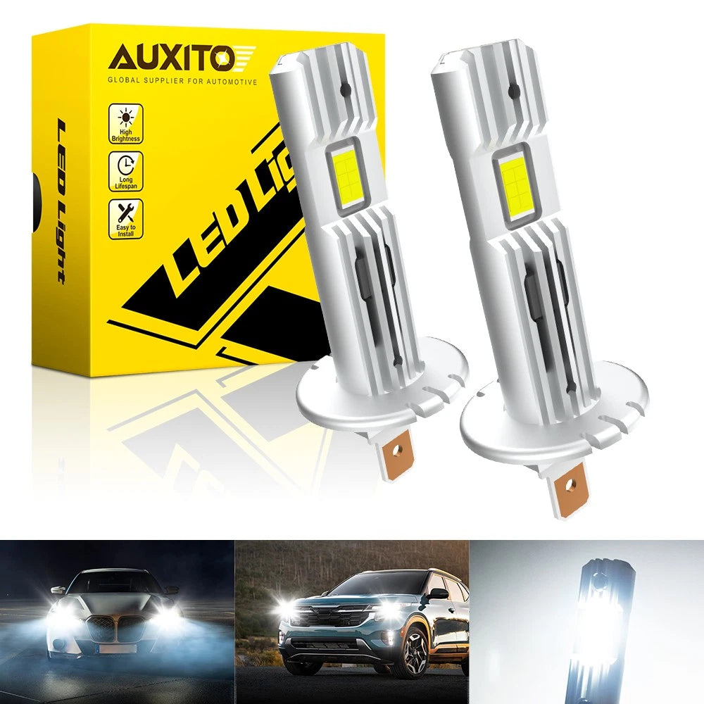 AUXITO H1 LED Headlight Kit Bulbs High Low Beam Super White 40000LM Combo USEOA AUXITO