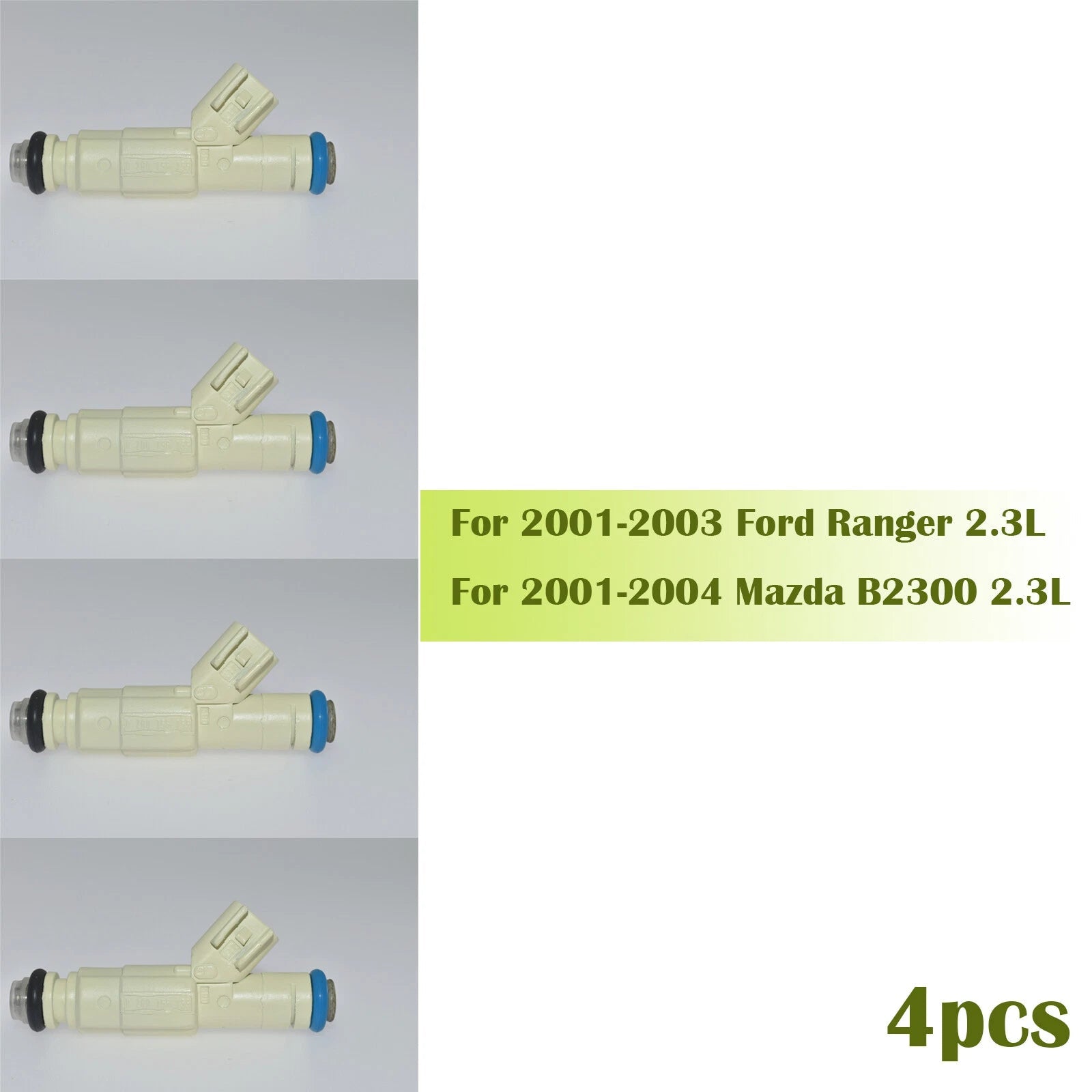 4pcs Fuel Injector For 2001-2004 Ford Ranger Mazda B2300 L4 2.3L 0280156155 6B93BC-57