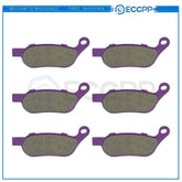 3 Pair Brake Pads For Harley-Davidson FXCWC Rocker C 2008-2011 Carbon Fiber 6B93BC-57