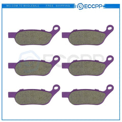 3 Pair Brake Pads For Harley-Davidson FXCWC Rocker C 2008-2011 Carbon Fiber 6B93BC-57