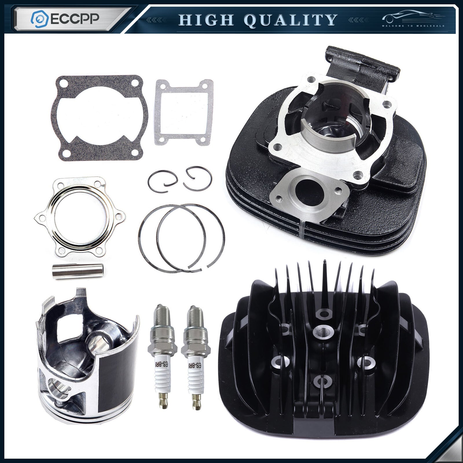 Cylinder Head Piston Gasket Top End Rebuild Kit For Yamaha Blaster 200 88-06 6B93BC-57