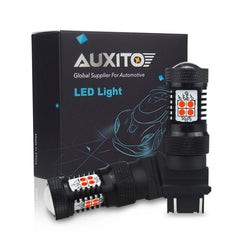 2X AUXITO 3157 3156 3057 Brake stop Tail Light Bulb Super Red LED 14K For GMC EA AUXITO