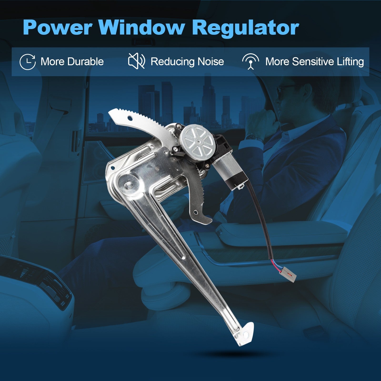 For 1993-11 Ford Ranger Front Right Passenger RH Power Window Regulator w/Motor 6B93BC-57