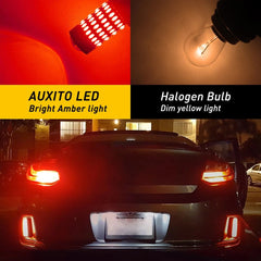 4x AUXITO 3157 3156 3457 3057 Super Bright Red LED Brake Stop Tail Light 102H EA AUXITO