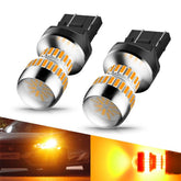 Amber 7443 7444 LED Front No Hyper Flash 7440 Turn Signal Blinker Light Bulbs US 6B93BC-57