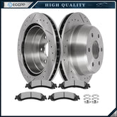 Rear Brake Rotors & Ceramic Pads For 2001 2002 2003 04 Chevrolet Silverado 1500 KOEEP