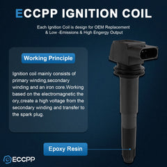 ECCPP 8 Ignition Coils For 2003 2004 2005 2006 Porsche Cayenne 4.5L V8 6B93BC-57