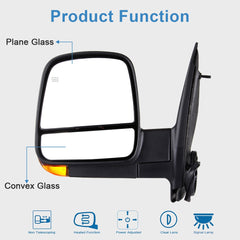 Power Mirror For 08-13 Express Savana Van Driver Side Heated Signal Light 6B93BC-57