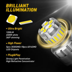 2X AUXITO 7443 7440 LED Back Up Reverse Light Bulbs 6500K Super White Canbus EOA AUXITO