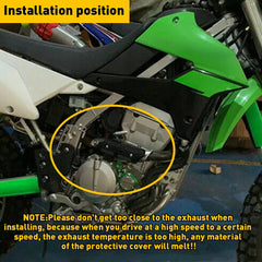 Exhaust Muffler Pipe Heat Cover Heel Shield Guard Protector For Honda Kawasaki 6B93BC-57