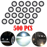 500pcs Pickup Round Side Marker lights 3/4"LED Bullet Light Truck Trailer White 6B93BC-57