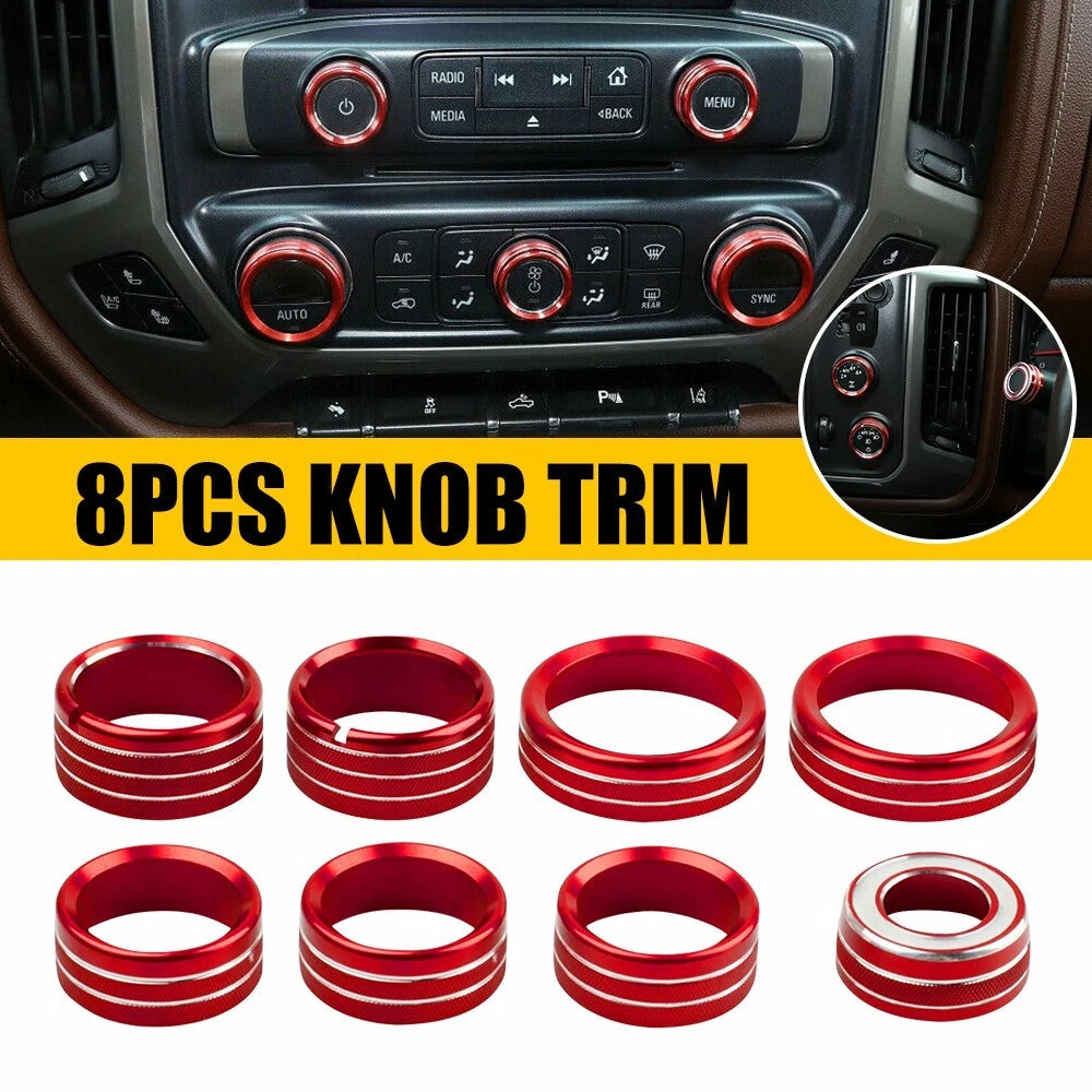 Center Console Control Switch Trim Knob for Chevy Silverado GMC Sierra 2014-2018 6B93BC-57