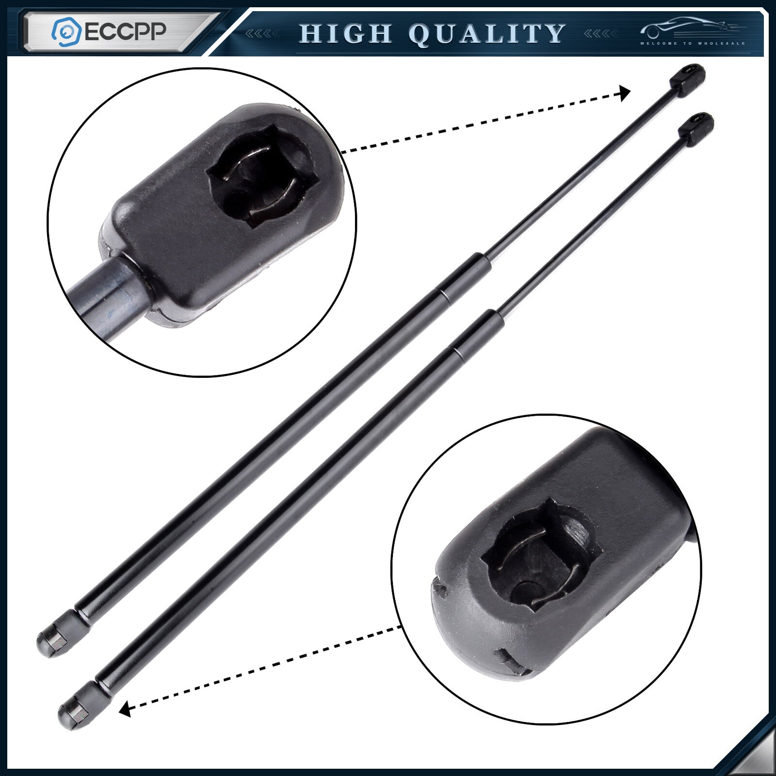 ECCPP 2x Rear Liftgate Lift Supports Shock For Cadillac Escalade 1999-2000 4557 ECCPP