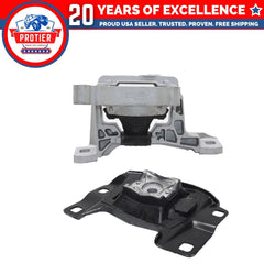 Motor & Trans Mount 2PCS Set Fit 17-19 Ford Escape 1.5L/ 13-16 Escape 1.6L 6B93BC-57