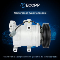 ECCPP A/C AC Compressor For 2007-2009 Mazda 3 For 2006-2007 Mazda 6 2.3L 6B93BC-57