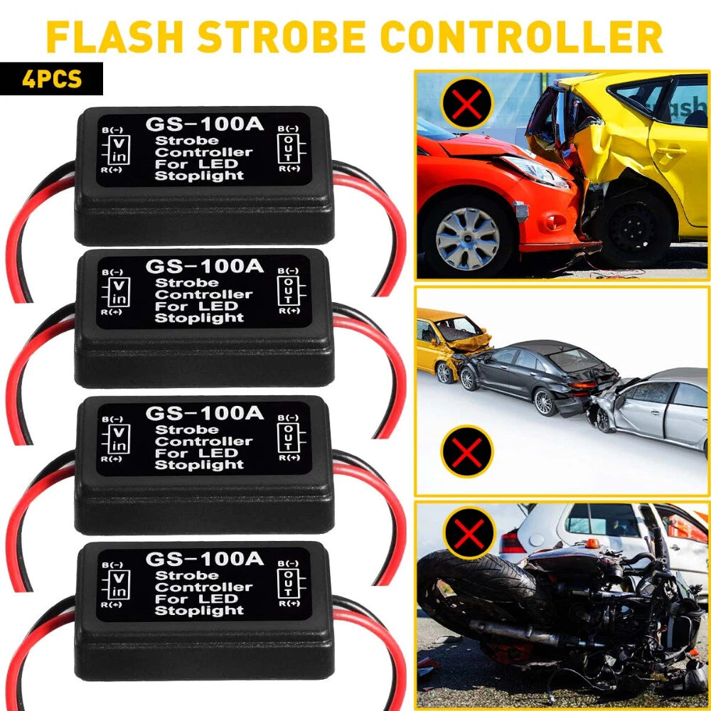 4X Flash Strobe Controller Box Flasher for Module LED 3RD Brake Tail Stop Light 6B93BC-57