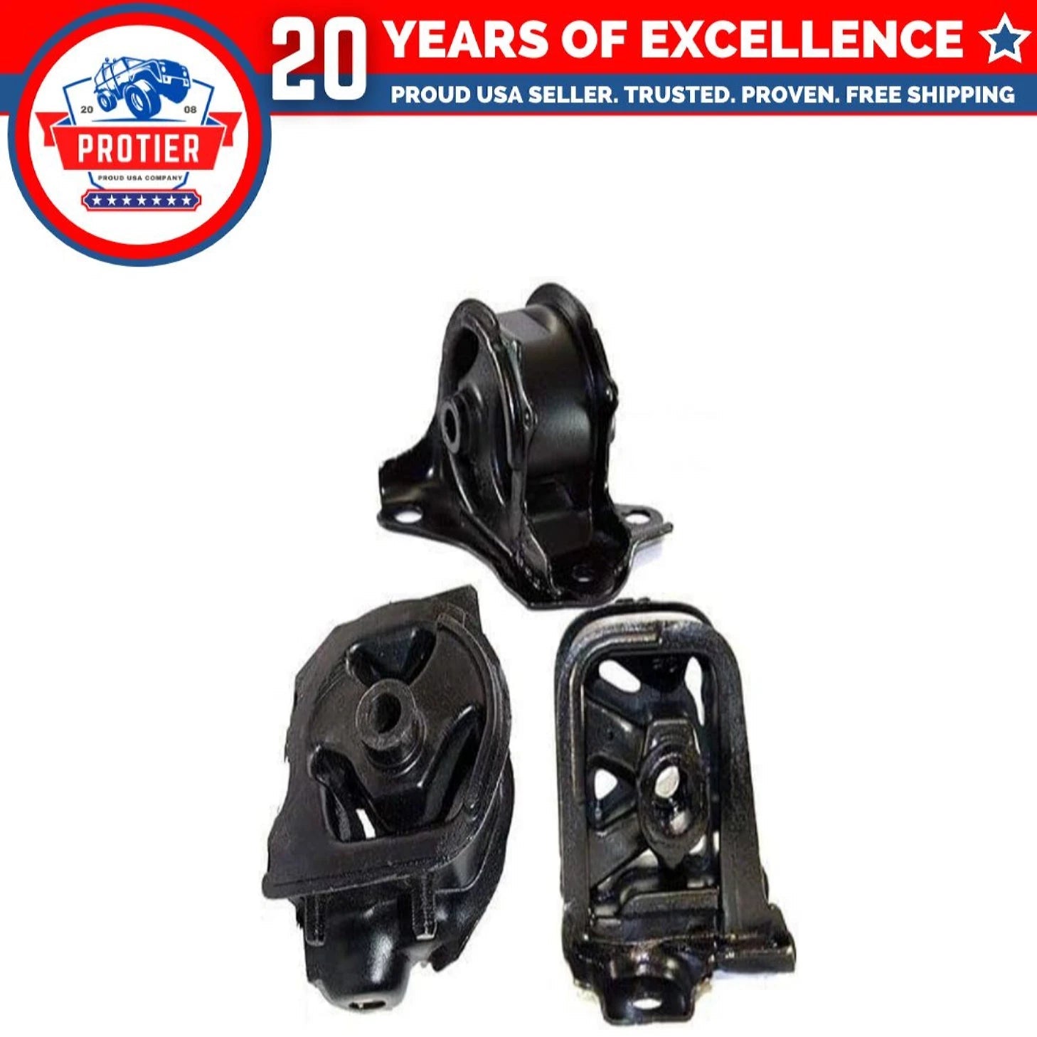 Fits 1992-1996 Honda Prelude 2.2L/2.3L Engine Motor & Trans Mount Set for AUTO 6B93BC-57