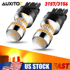 2-10x AUXITO 3156 3157 3457 LED Turn Signal Blinker Light Bulbs Amber Yellow EOA AUXITO