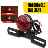 Round Motorcycle LED Brake Tail Light Red For Harley Chopper Bobber Cafe Racer A 6B93BC-57