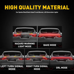 Carbon Fiber PU Rear Roof Trunk Tail Lip Tail Signal Brake Light 6B93BC-57