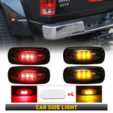 4Pcs Bed Dually Side Marker Fender LED for Lights 45003 Dodge Ram 3500 Red Amber 6B93BC-57