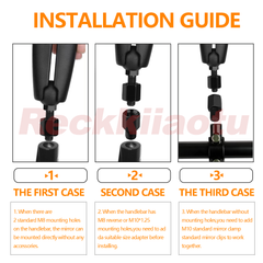 1 pair ADV Motorcycle Rearview Mirror Foldable Adjustable Adventure Universal US